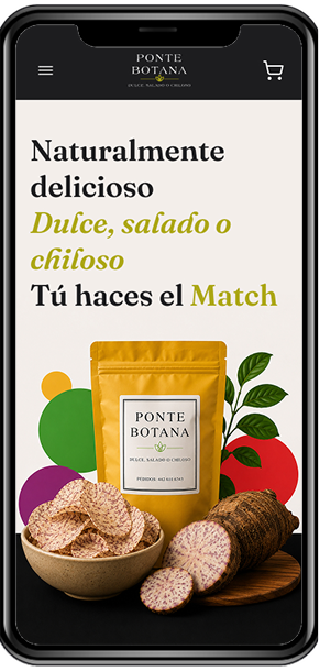 Ponte Botana home screen with the Match value proposition